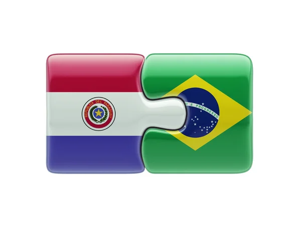 Paragwaj Brazylia logiczne pojęcia — Zdjęcie stockowe