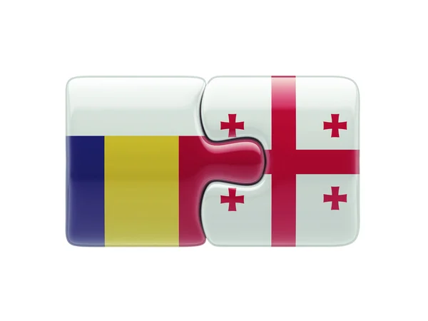 Romania Georgia  Puzzle Concept — Stock Photo, Image