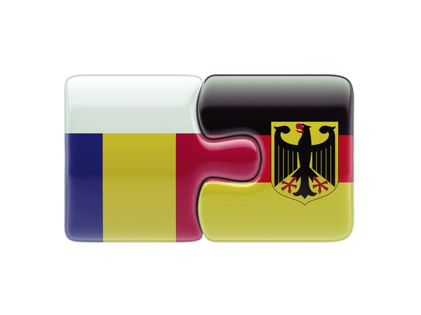 Rumunsko Německo Puzzle koncept — Stock fotografie