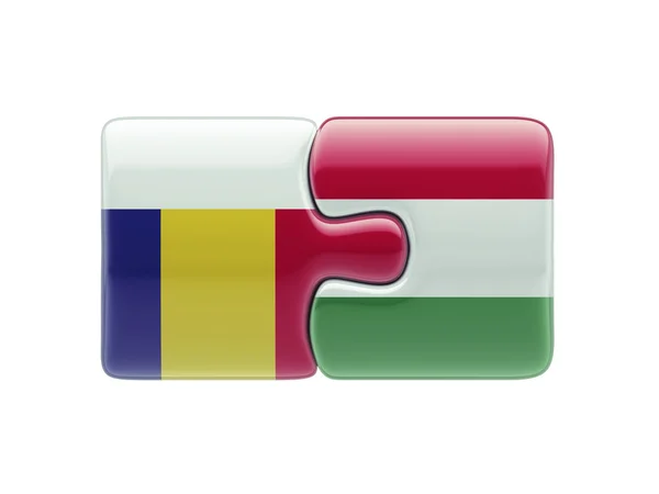 ルーマニア ハンガリー パズル コンセプト — ストック写真