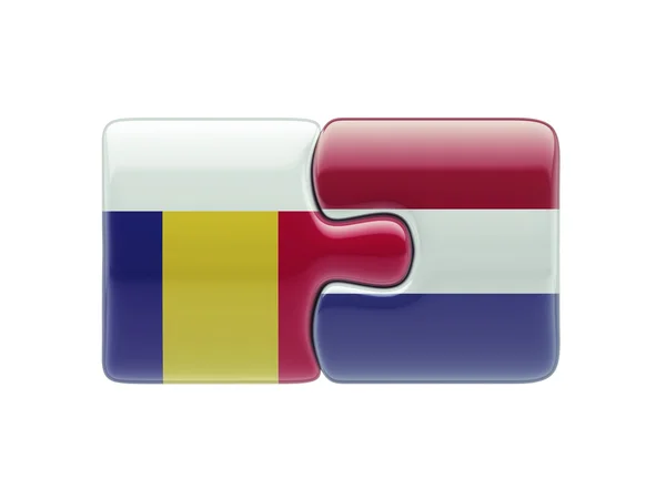 Rumunsko Nizozemsko logická koncepce — Stock fotografie