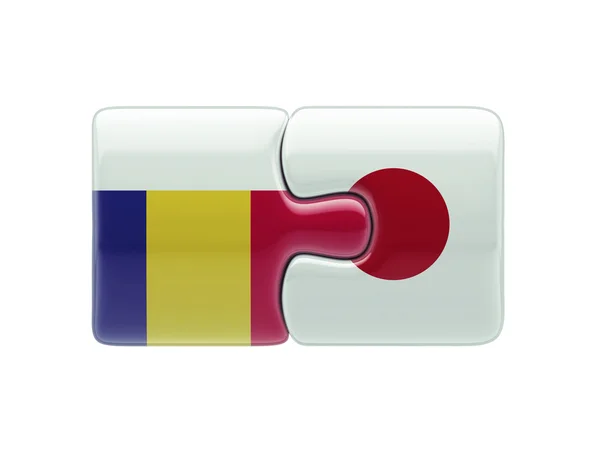 Romania Japan  Puzzle Concept — Stock Photo, Image