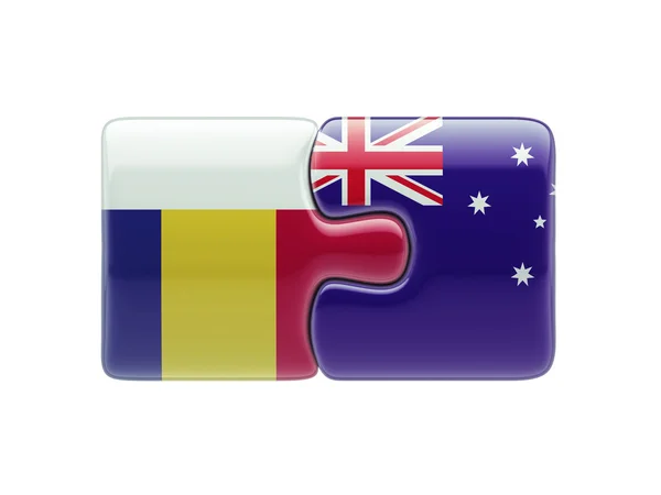 Romania Australia  Puzzle Concept — Stock Photo, Image