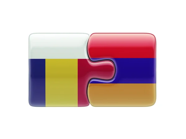 Romania Armenia  Puzzle Concept — Stock Photo, Image