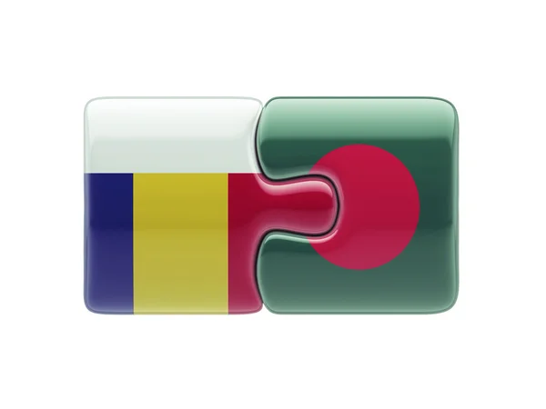 Romania Bangladesh  Puzzle Concept — Stock Photo, Image