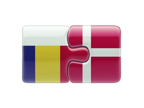 Romania Danimarca Puzzle Concept — Foto Stock