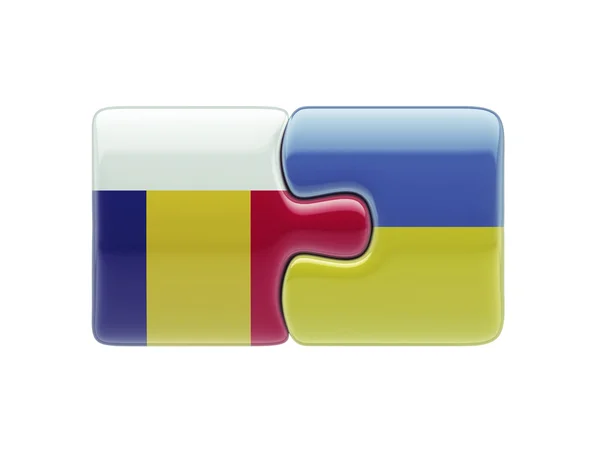 Roumanie Ukraine Puzzle Concept — Photo