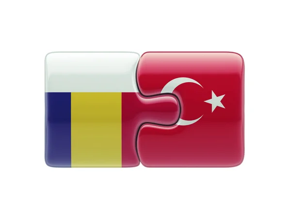 ルーマニア トルコ パズル コンセプト — ストック写真