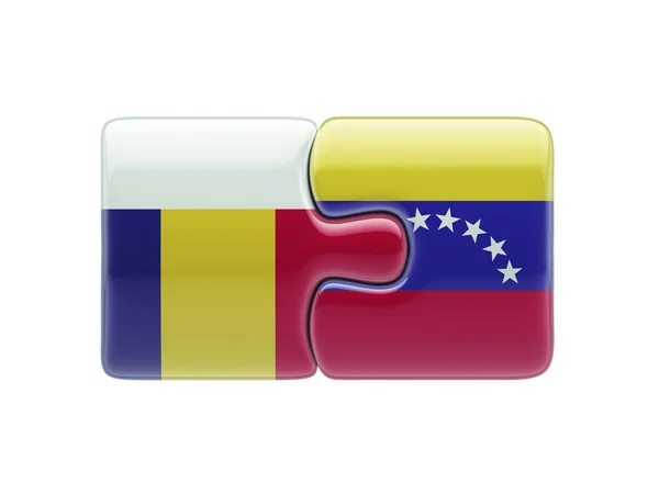 Romania Venezuela  Puzzle Concept — Stock Photo, Image