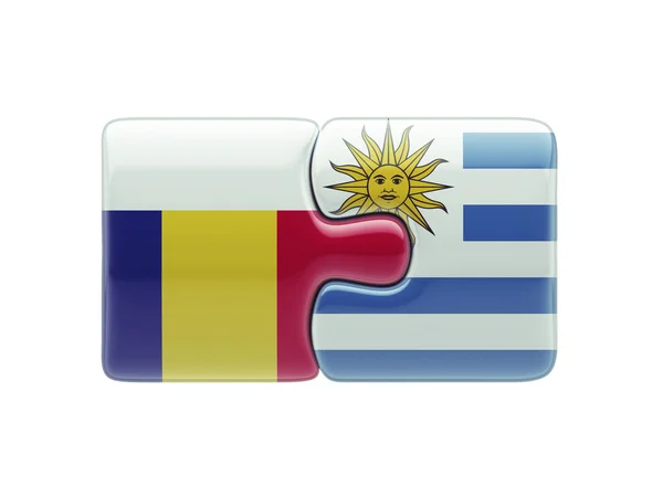 Rumania Uruguay Puzzle Concepto —  Fotos de Stock