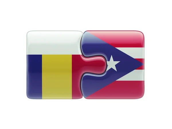 Romania Puerto Rico  Puzzle Concept — Stock Photo, Image