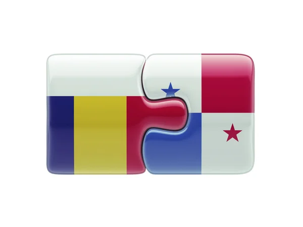 Romania Panama  Puzzle Concept — Stock Photo, Image