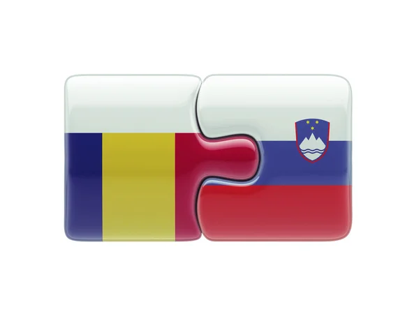 Slovenia Romania  Puzzle Concept — Stock Photo, Image