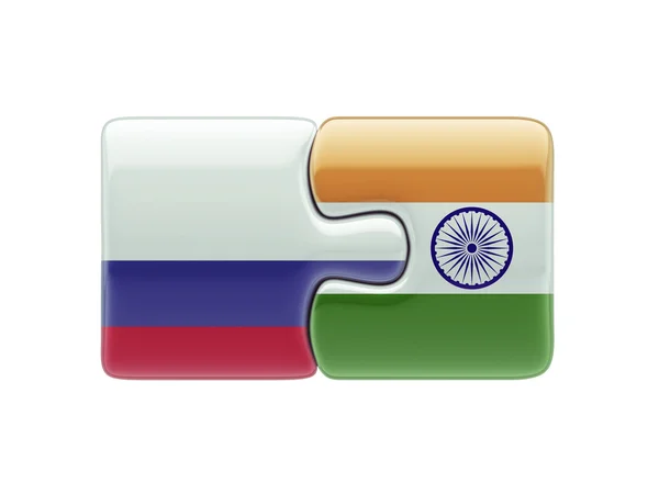 Rusia India Puzzle Concepto — Foto de Stock