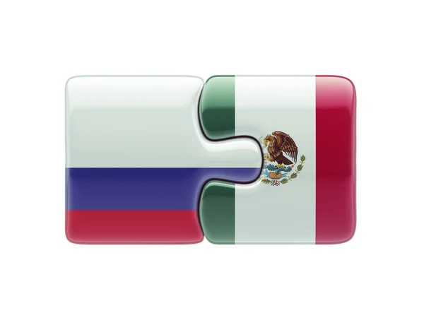 Rusia México Puzzle Concepto —  Fotos de Stock