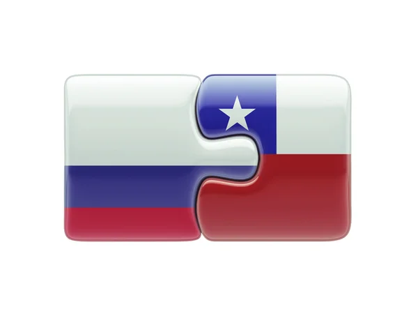 Russia Chile  Puzzle Concept — Stock Photo, Image