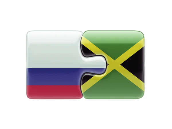 Rusia Jamaica Puzzle Concepto — Foto de Stock