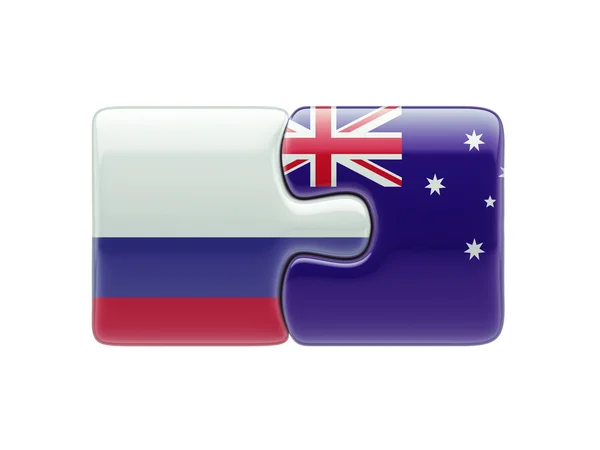 Ryssland Australien pussel koncept — Stockfoto