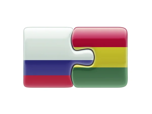 Russia Bolivia Concetto Puzzle — Foto Stock