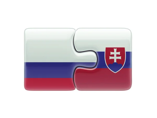 Slovacchia Russia Puzzle Concept — Foto Stock