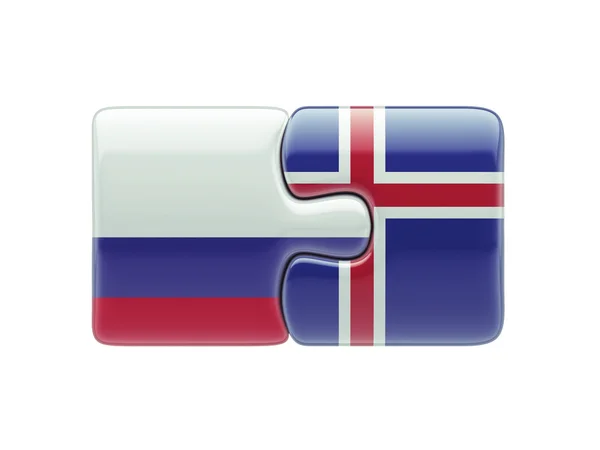 Iceland Russia  Puzzle Concept — Stock Photo, Image
