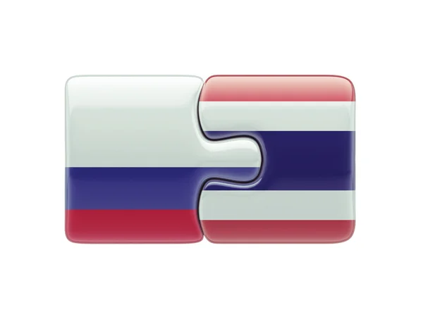 Thailand Russia  Puzzle Concept — Stock Photo, Image