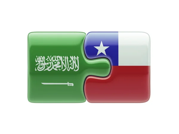 Saudi-Arabien Chile puslespil koncept - Stock-foto