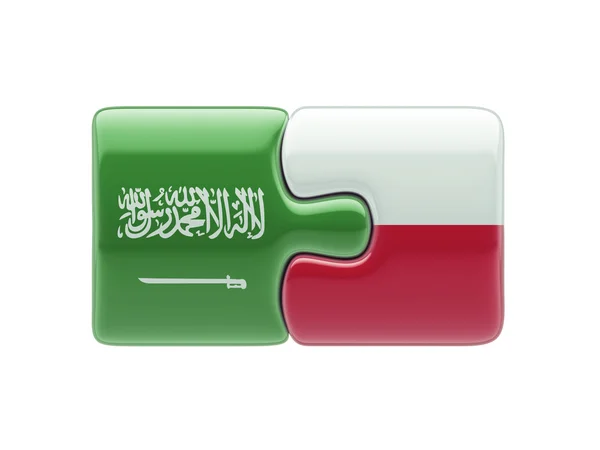 Poland Saudi Arabia  Puzzle Concept — Stock Photo, Image