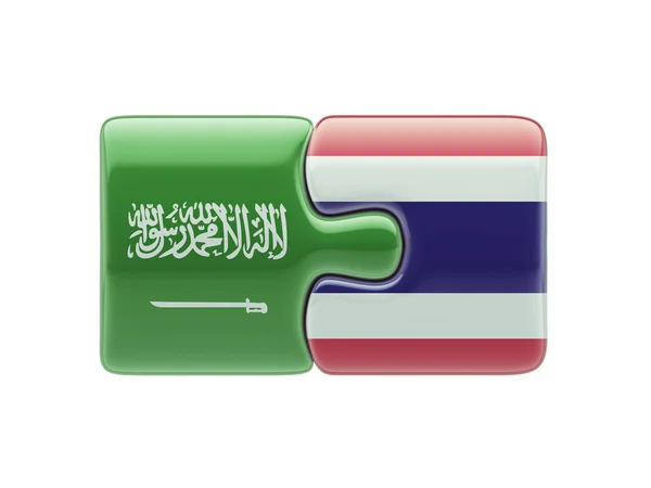 Thailand Saudi Arabia  Puzzle Concept — Stock Photo, Image