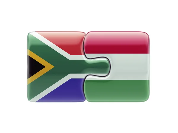 Sudafrica Ungheria Puzzle Concept — Foto Stock