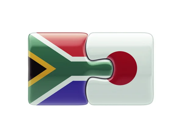 South Africa Japan  Puzzle Concept — Stock Photo, Image