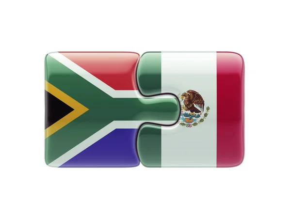Sydafrika Mexiko pussel koncept — Stockfoto
