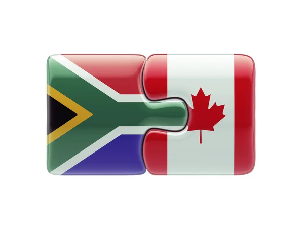 South Africa Canada  Puzzle Concept — Stock Photo, Image