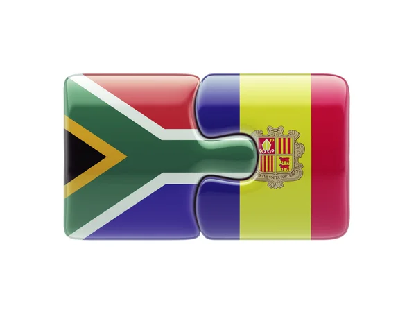 Sydafrika Andorra pussel koncept — Stockfoto