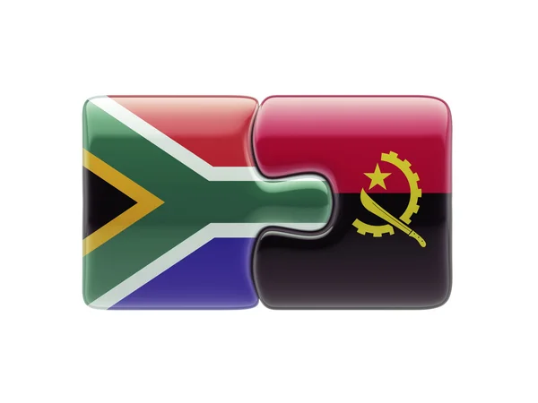 Afrique du Sud Angola Puzzle Concept — Photo