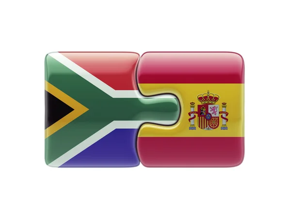 Güney Afrika İspanya bulmaca kavramı — Stok fotoğraf