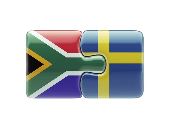 Sudafrica Svezia Puzzle Concept — Foto Stock