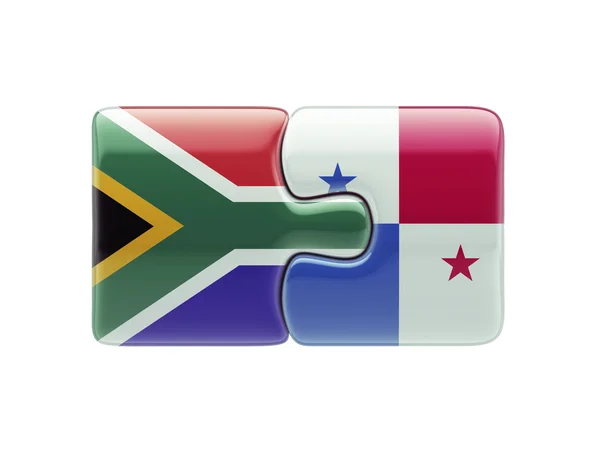 South Africa Panama  Puzzle Concept — Stock Photo, Image