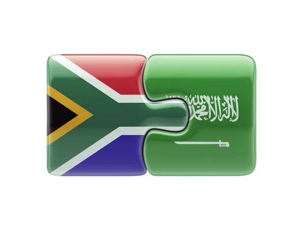 Sydafrika Saudi-Arabien Puzzle Concept - Stock-foto