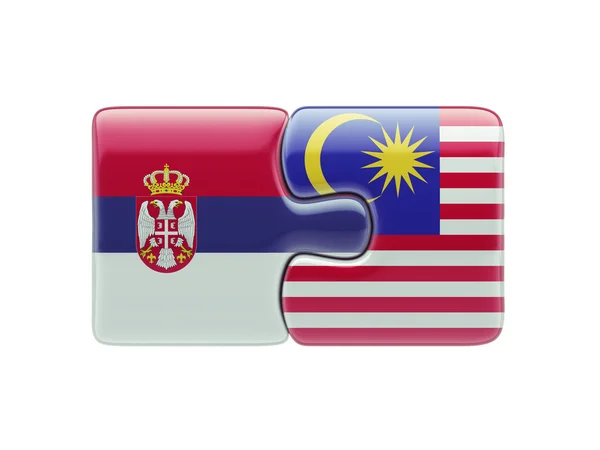 Serbie Malaisie Puzzle Concept — Photo
