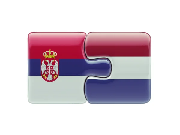 Srbsko Nizozemsko logická koncepce — Stock fotografie