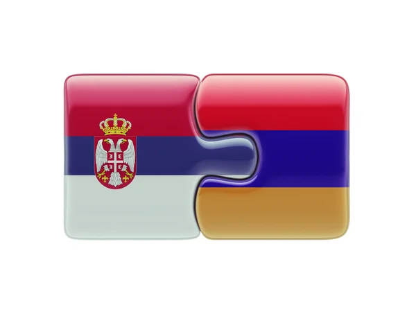 Serbia Armenia Puzzle Concepto — Foto de Stock