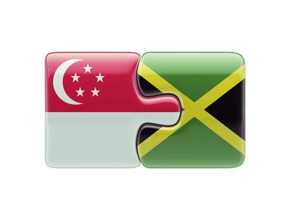 Singapore Jamaica pussel koncept — Stockfoto