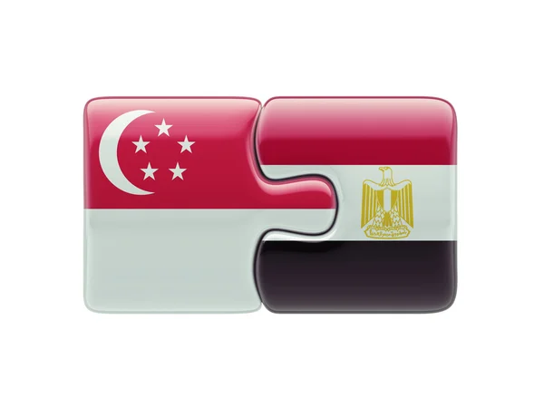 Singapore Egitto Puzzle Concept — Foto Stock