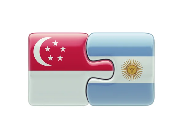 Singapore Argentina Concetto Puzzle — Foto Stock