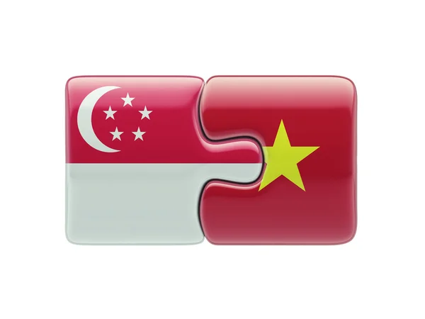 Singapura Vietname Puzzle Concept — Fotografia de Stock