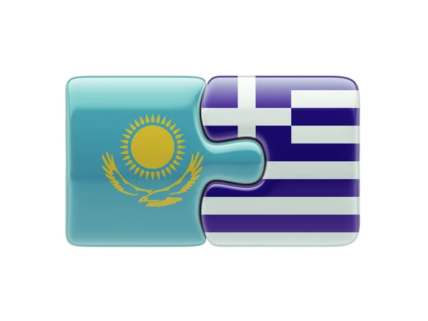 Kazachstán Řecko logická koncepce — Stock fotografie