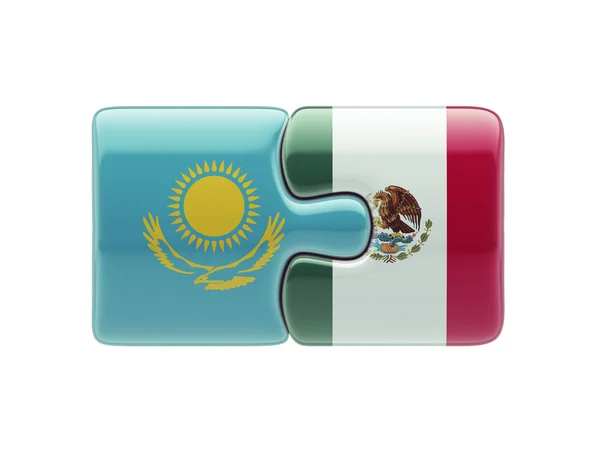 Kazakstan Mexiko pussel koncept — Stockfoto