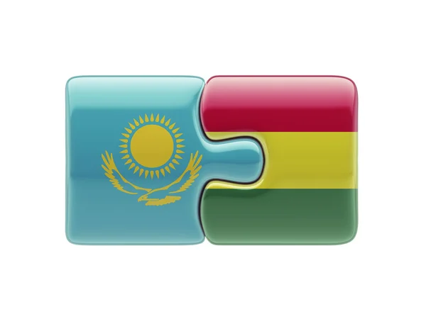 Kazakhstan Bolivia  Puzzle Concept — Stock Photo, Image