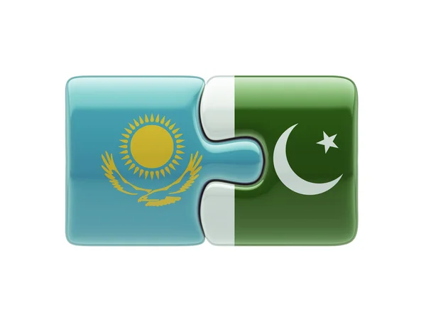 Kazakhstan Pakistan  Puzzle Concept — Stock Photo, Image